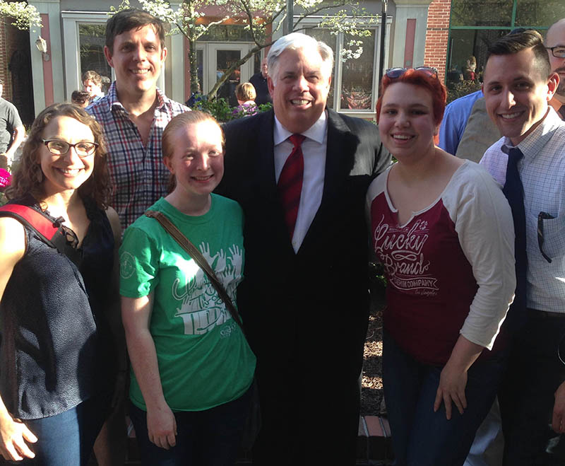 Governor Hogan with SU Community Members